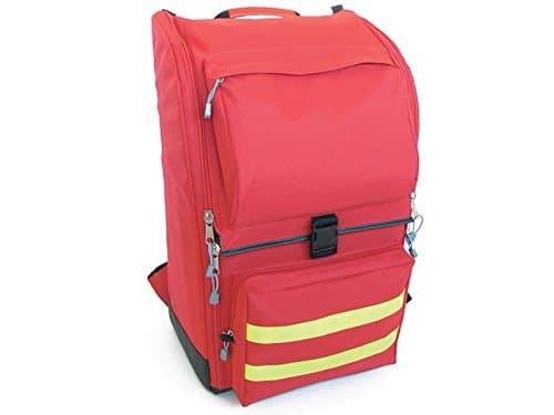 sac à dos médical urgences rouge et fluo