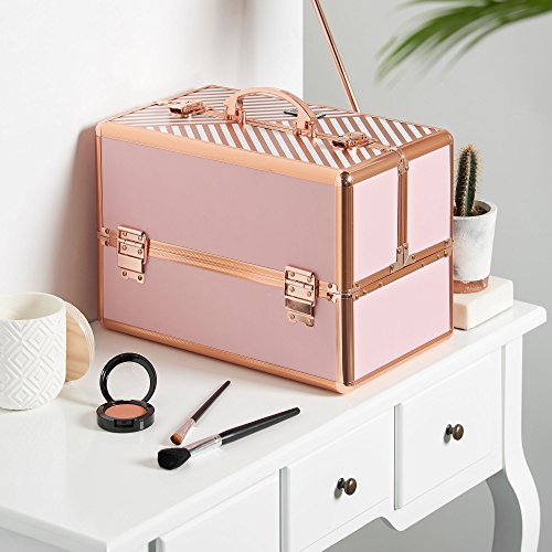 Trousse maquillage avec miroir ultra compacte rose Blush