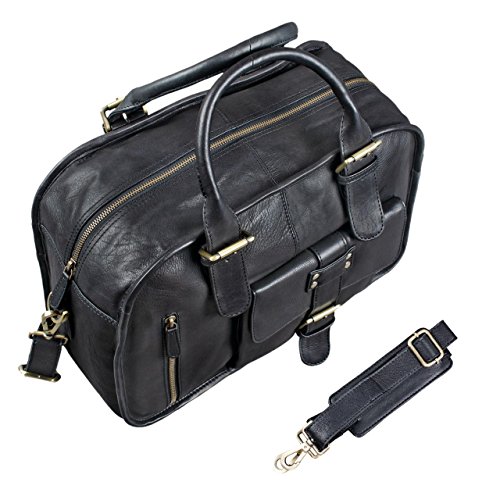 Cartable femme XL cuir noir, Stilord