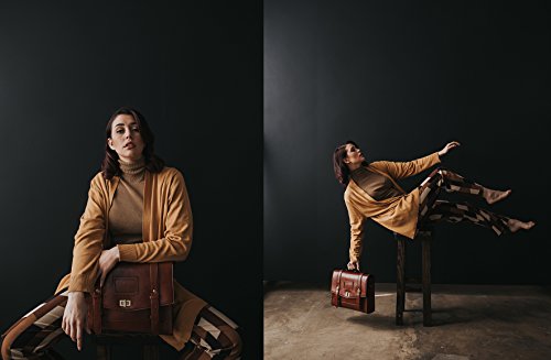 Cartable rétro popur femme en cuir Pu Ecosusi marron