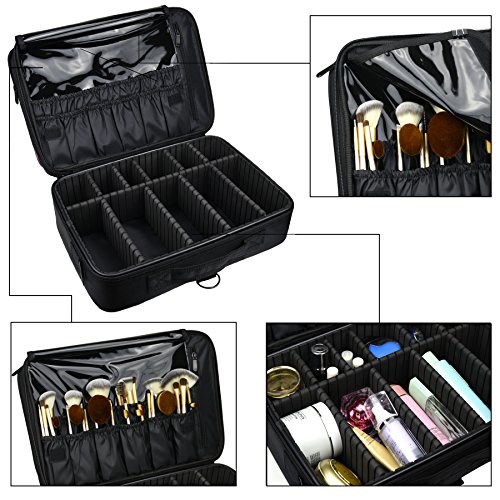 Intérieur soigné pour cette valise maquillage pour professionnelles de la beauté