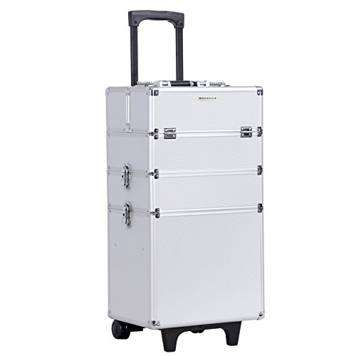 Valise trolley maquillage pro modulable pour professionnelles de la beauté ( maquilleuses, esthéticiennes, coiffeurs ...)