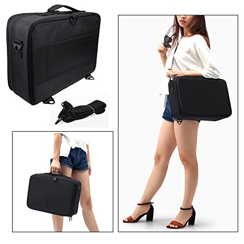 Idéale pour les voyages cette valise pour maquillage pro est portable en bandoulière ou sur le dos façon sac à dos, DCCN