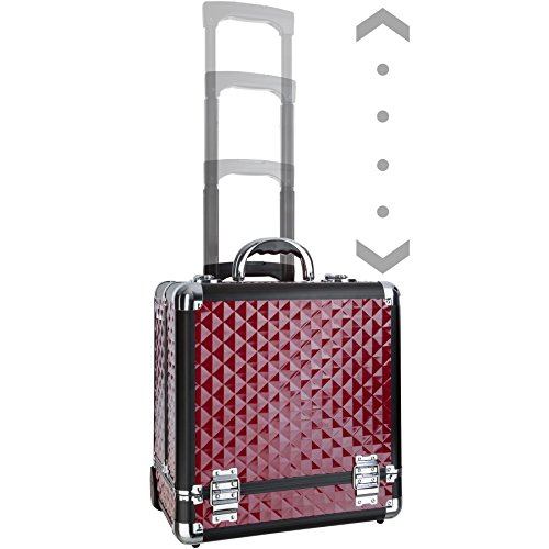 Beauty case trolley professionnel pour maquillage pour maquilleuses pro, valise pour maquillage