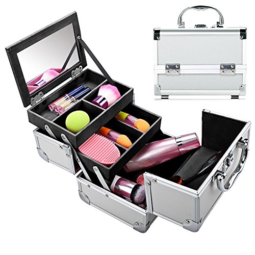 Mini beauty case de maquillage avec cadre en Alu, taille et poids plume maxi rangements