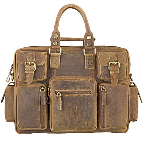 Le sac bandoulière en cuir Vintage multipoche  pour enseignant bon rapport qualité prix