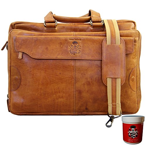 Sac bandoulière du Baron de Maltzahn cognac