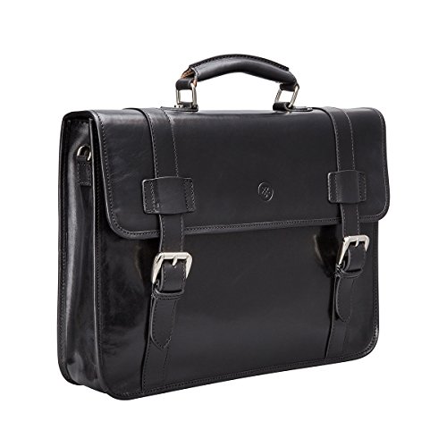 La sacoche cartable cuir noir pour ordinateur 16 pouces avocat