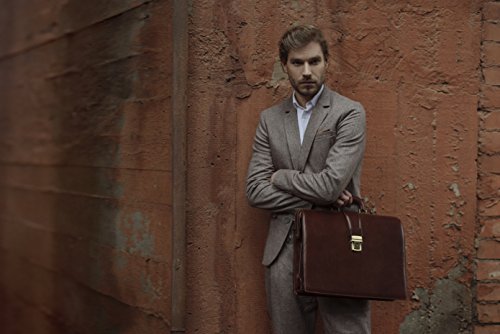 Sac professionnel docteur en cuir Time resistance marron foncé pour docteur en visite à domicile