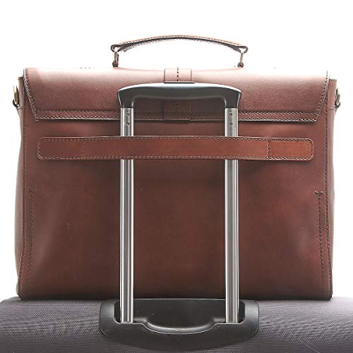 Cartable Serviette pour avocat en cuir cognac The bridge parfaite pour les déplacements en avion