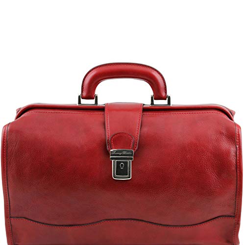 Sac médecin femme doctor bag rouge Tuscany leather